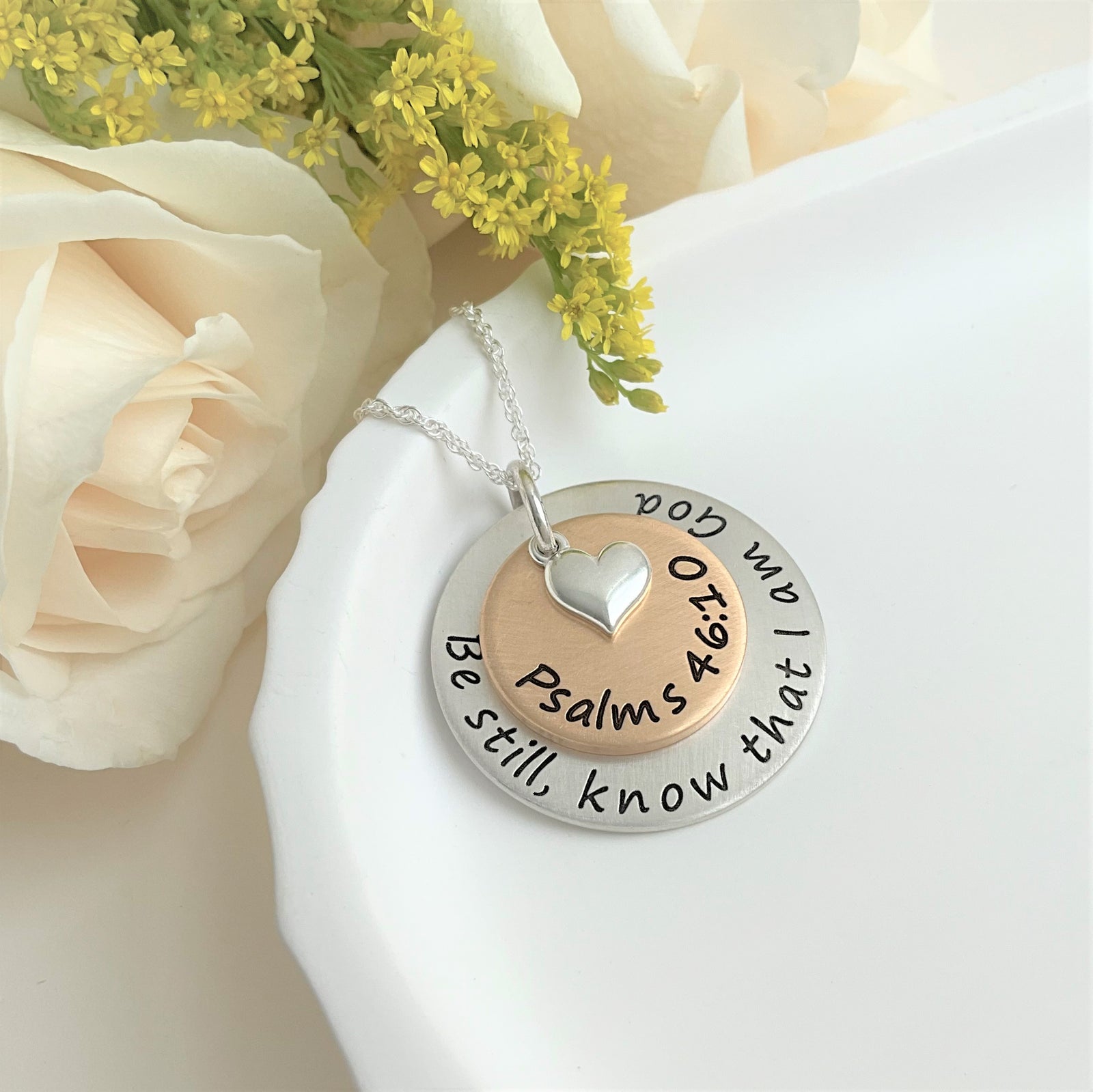 Custom Engraved Sterling Silver Necklace | Personalized Layered Pendants
