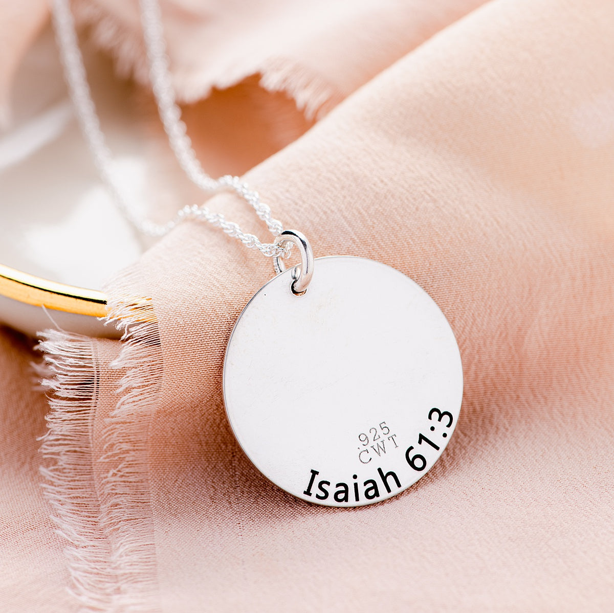 Sterling Silver Isaiah 61:3 Pendant Necklace | Beauty from Ashes