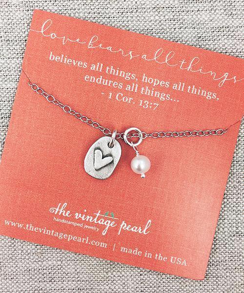 The Vintage Pearl Necklace | Love Bears All Things | Double Sided