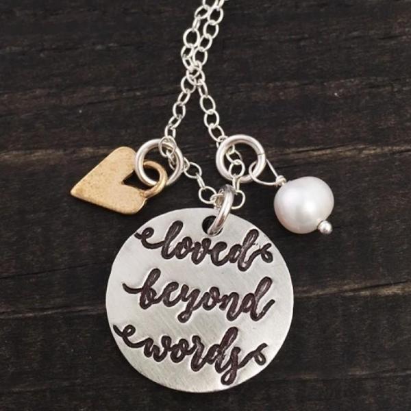 Loved Beyond Words Fine Pewter Necklace | The Vintage Pearl