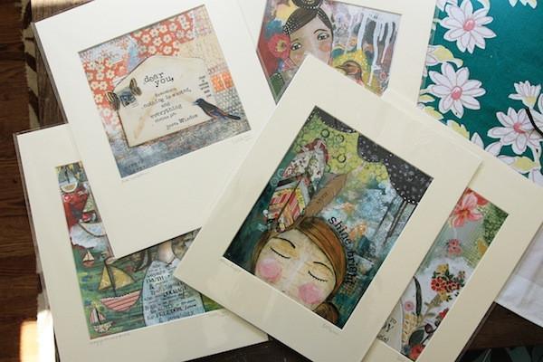 Kelly Rae Roberts Hello Faith, Hello Courage Matted Print | Artist Signed