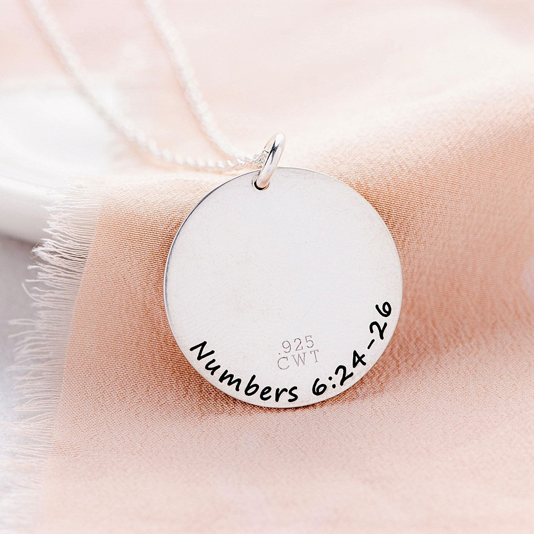 Sterling Silver Spiral Pendant Necklace | May the Lord Bless You | Numbers 6:24-26