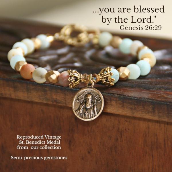St. Benedict Vintage Belgium Medal Bracelet