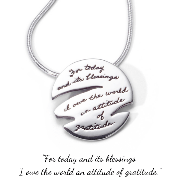 Attitude of Gratitude Sterling Silver Necklace | BB Becker