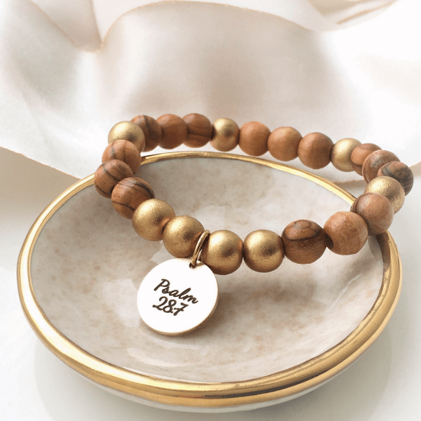 Holy Land Olive Wood Bracelet II | Engraved Scripture & Custom Options