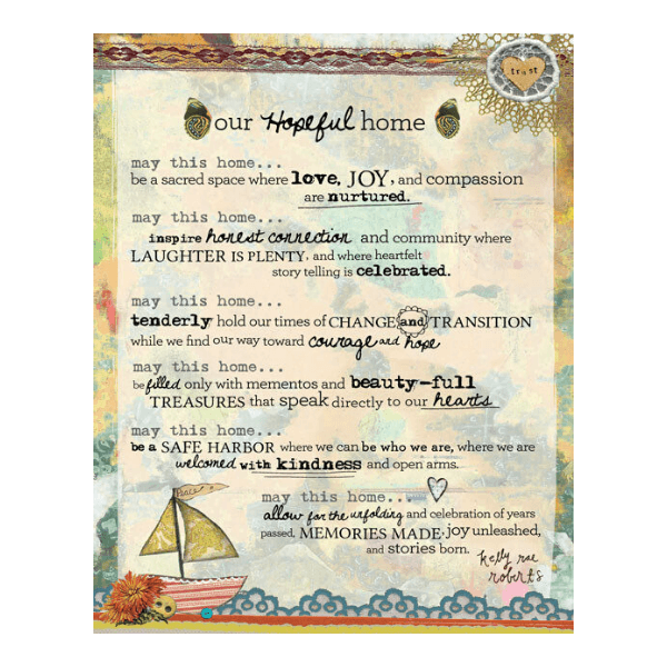 Kelly Rae Roberts Our Hopeful Home Matted Print | Artist Signed