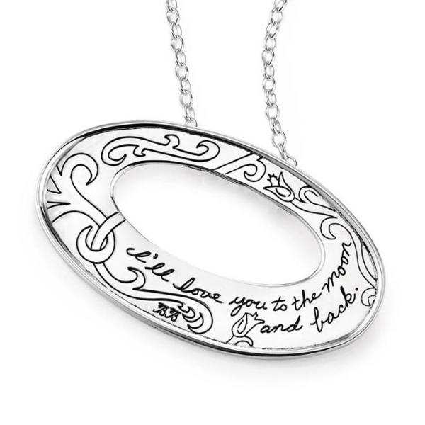 I'll Love You to the Moon & Back Sterling Silver Pendant Necklace | BB Becker