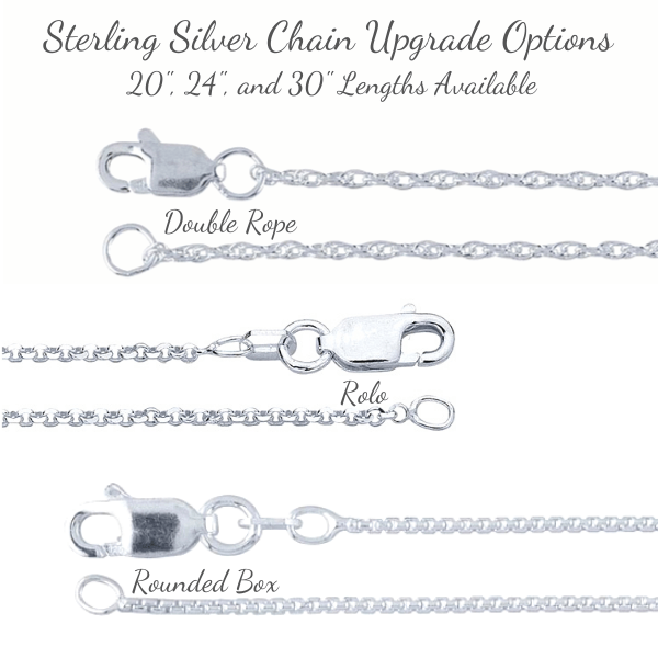 Sterling Silver Inspirational Charm Necklaces | Custom Engraving Available