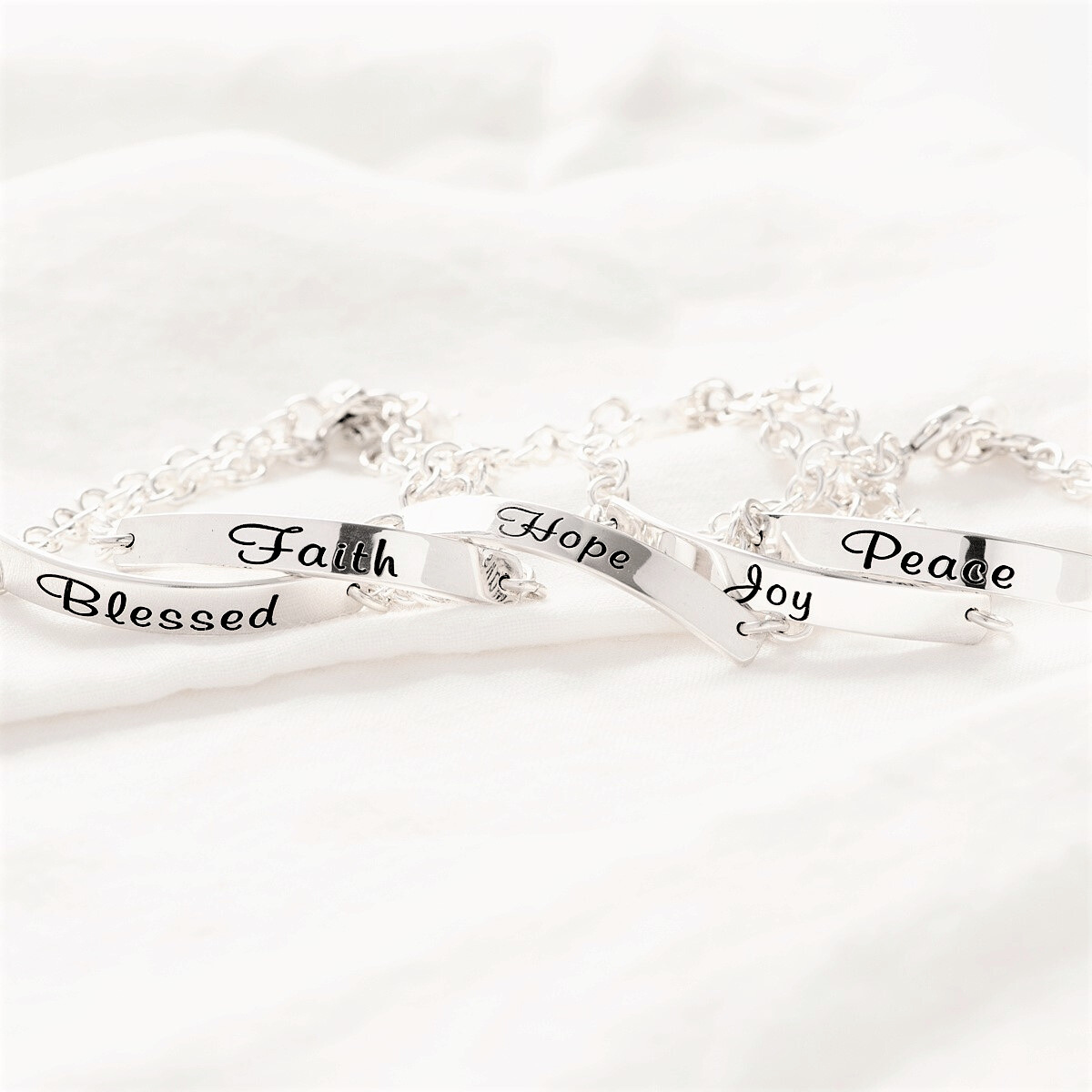 Sterling Silver Engraved Scripture Verse ID Bracelet | Custom Engraving Available